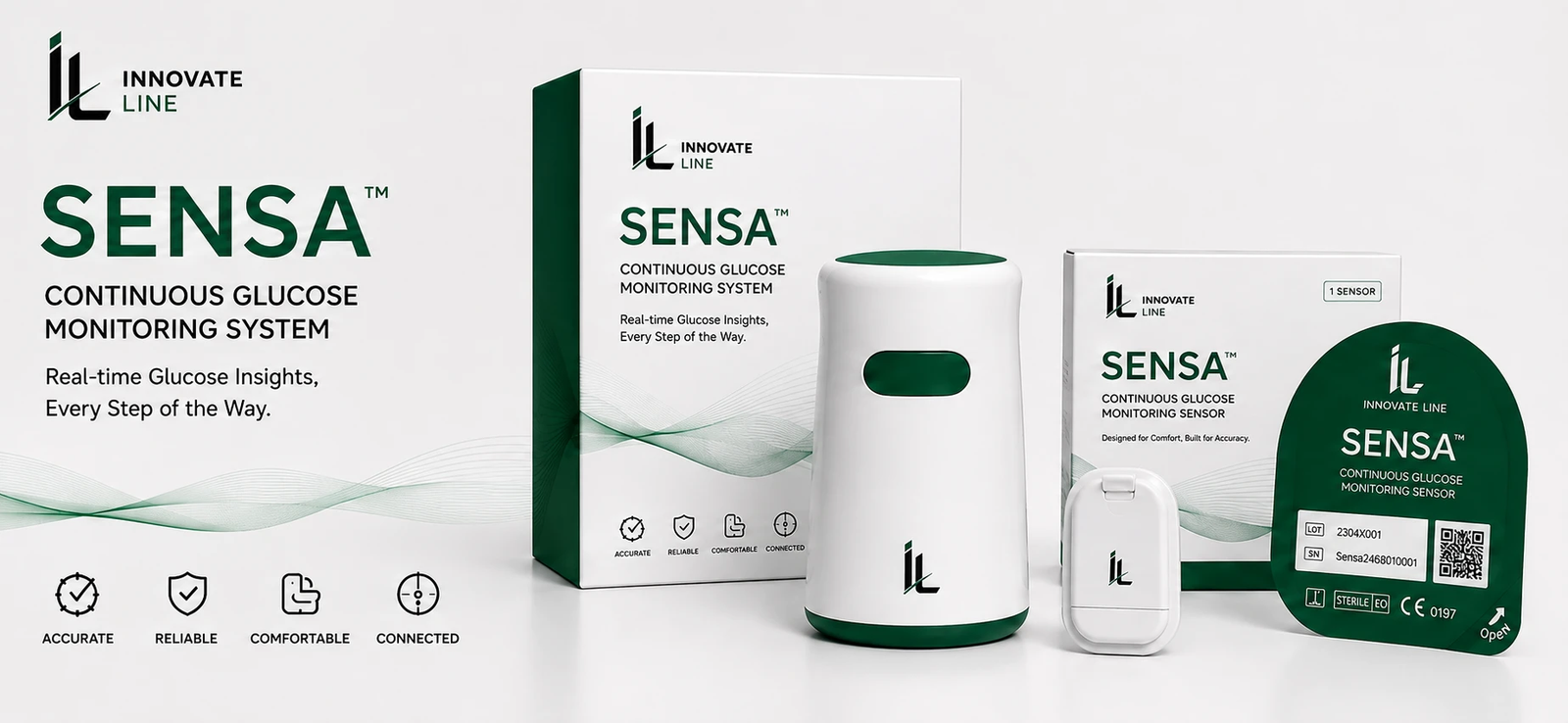 SENSA CGM UAE continuous glucose monitoring device for diabetes technology